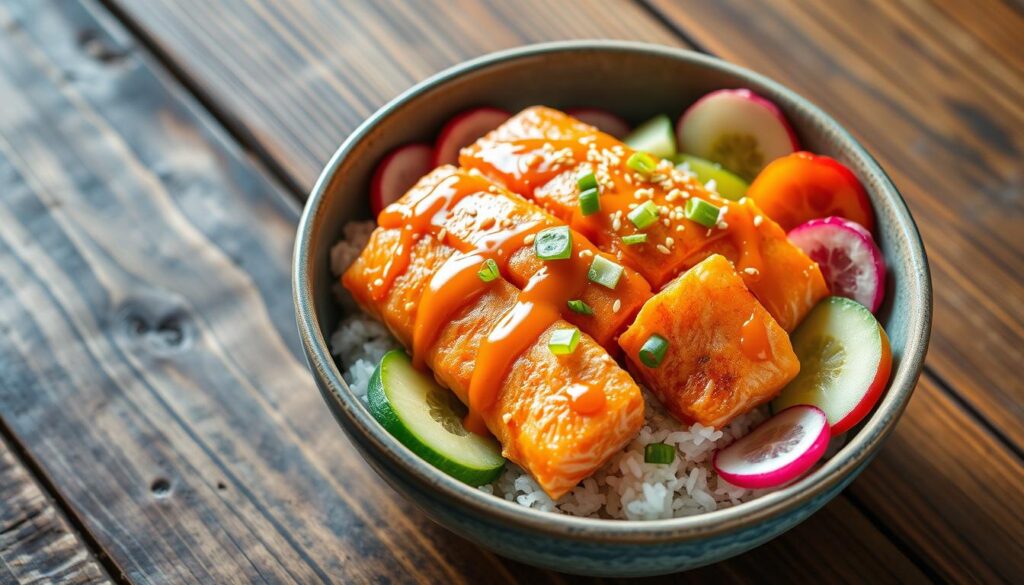 easy spicy salmon meal